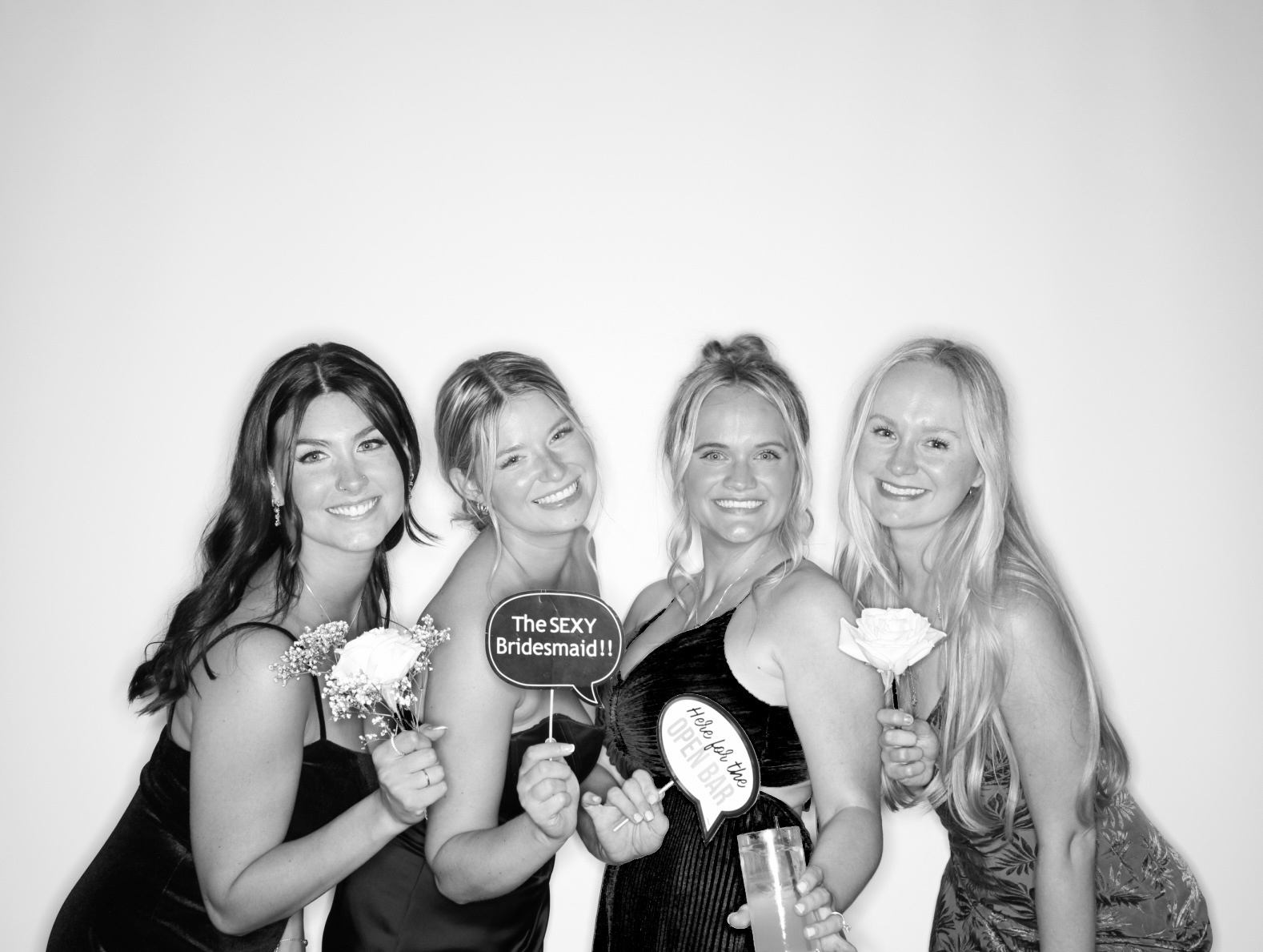 Photo booth rental at Chicago event - guests posing and celebrating enjoying party