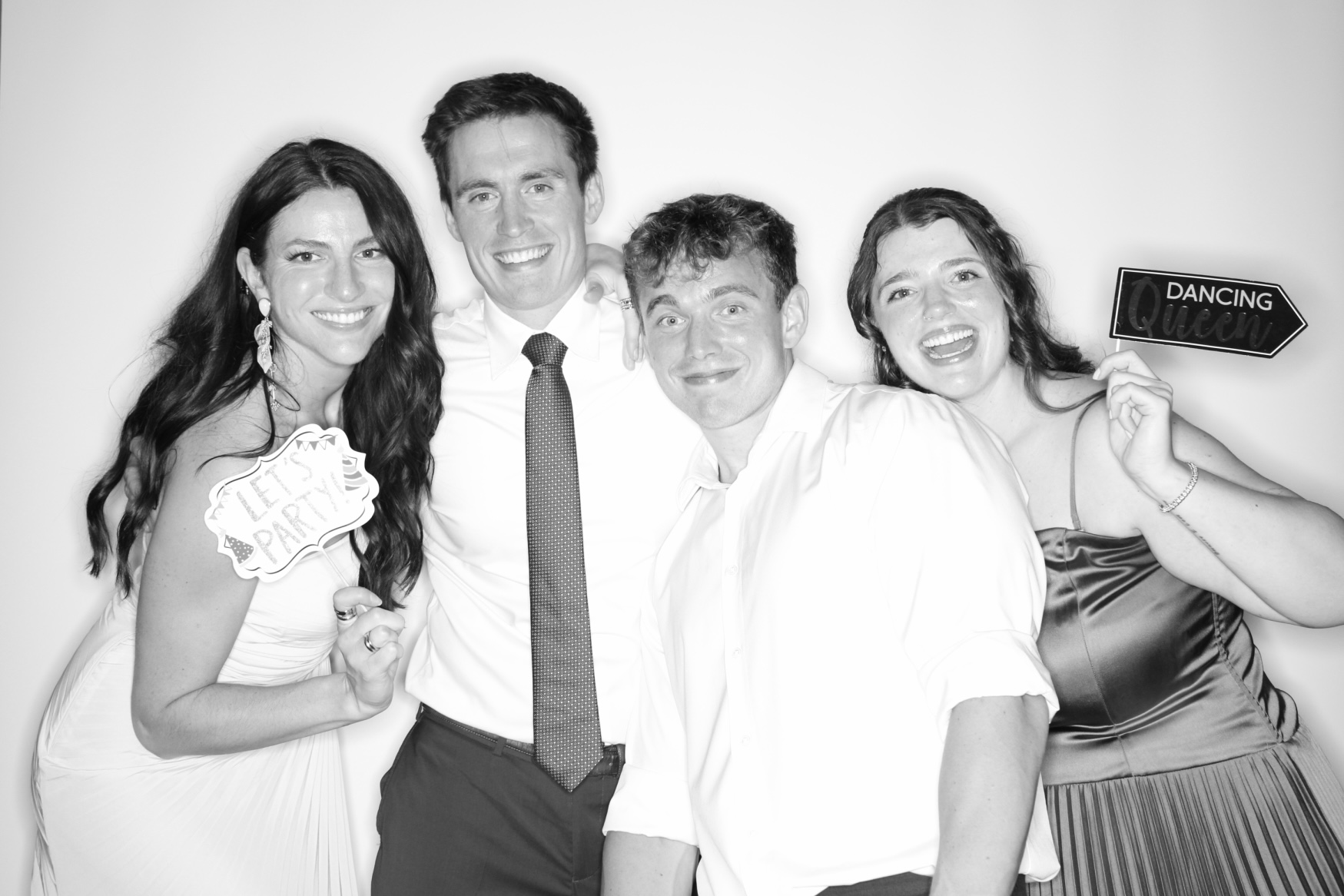 Photo booth rental at Chicago event - guests posing and celebrating having fun